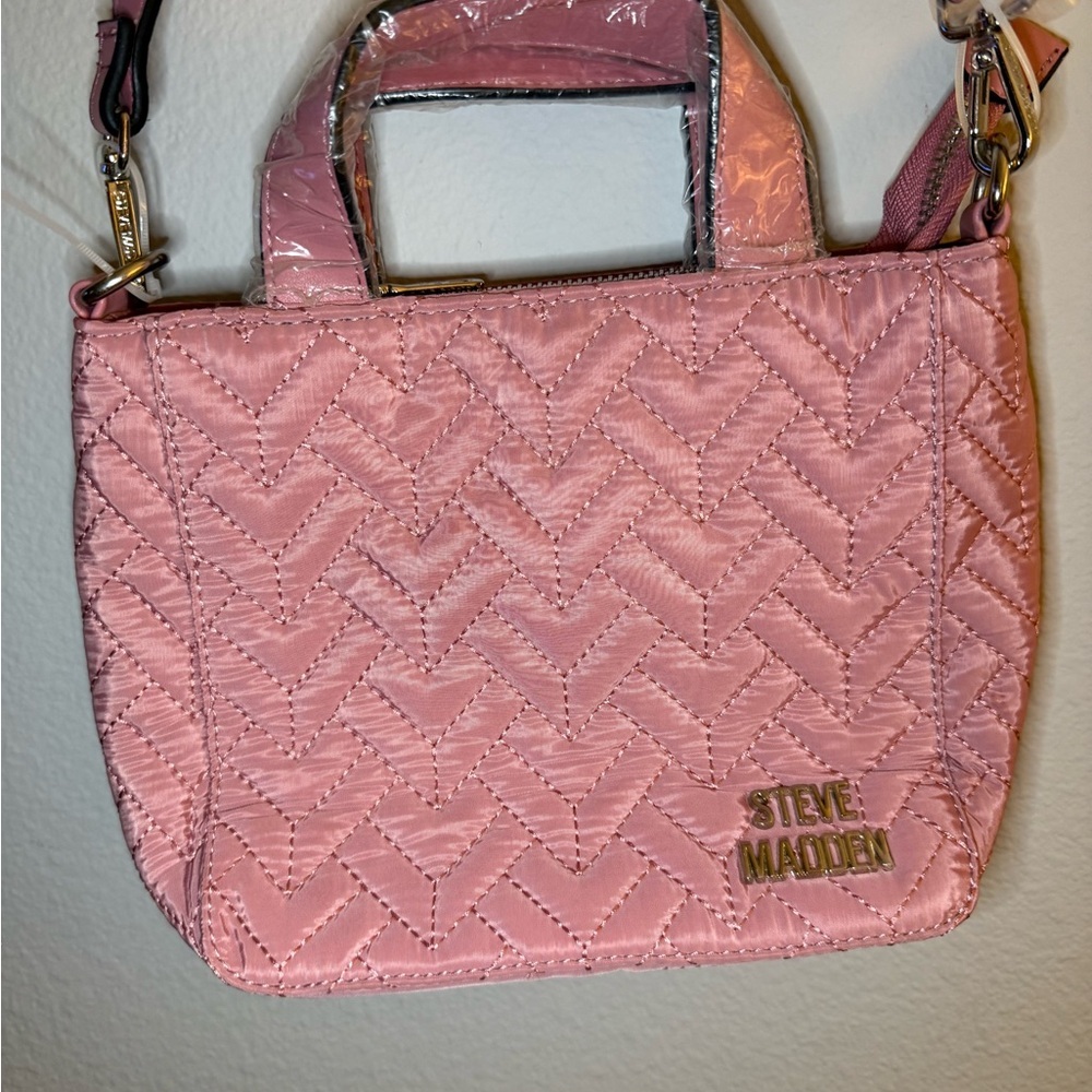 Steve Madden Blush Quilted Mini Bag